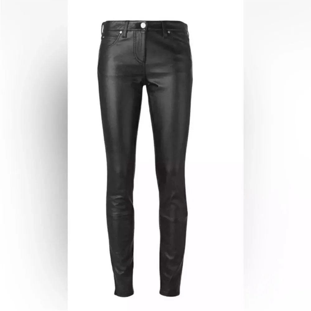 Roberto Cavalli Black waxed skinny jeans, M